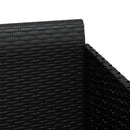 vidaXL fekete polyrattan napozóágy párnával 182 x 118 x 63 cm