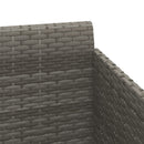 vidaXL szürke polyrattan napozóágy párnával 182 x 118 x 63 cm