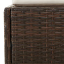 vidaXL barna polyrattan napozóágy összecsukható tetővel 200x114x128 cm