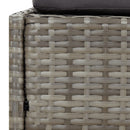 vidaXL szürke polyrattan napágy összecsukható tetővel 200x114x128 cm