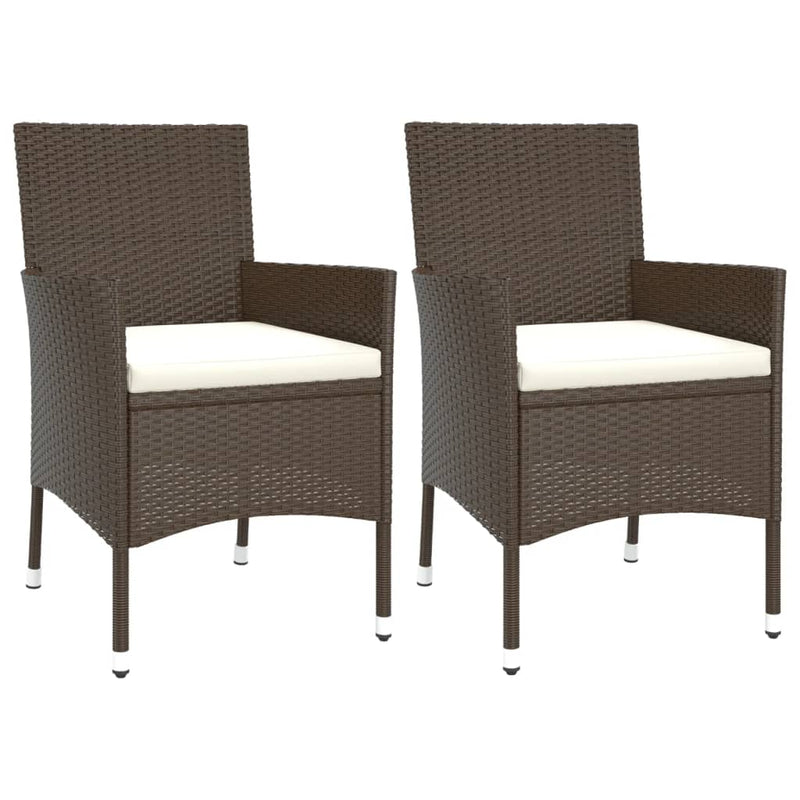 vidaXL 2 db barna polyrattan kerti szék párnákkal (csak Egyesült Királyság/Írország/FI/NO)