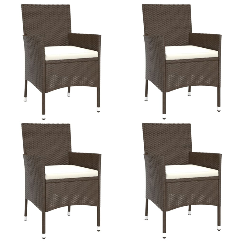 vidaXL 4 db barna polyrattan kerti szék párnákkal (csak Egyesült Királyság/Írország/FI/NO)