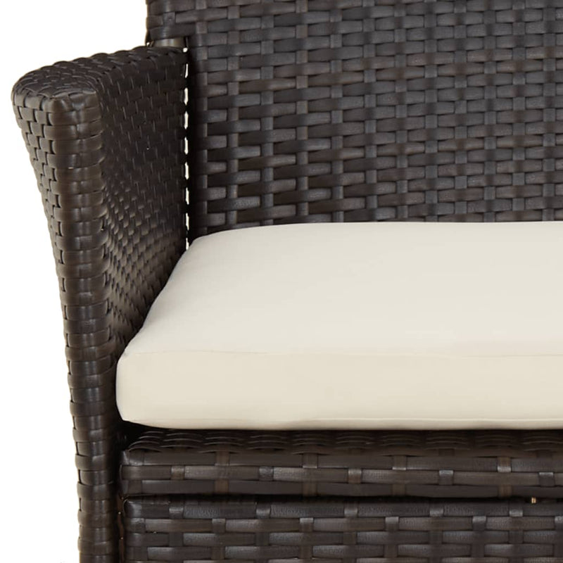 vidaXL 4 db barna polyrattan kerti szék párnákkal (csak Egyesült Királyság/Írország/FI/NO)