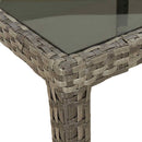 vidaXL Kerti Asztal Szürke 90 x 90 x 75 cm polirattan
