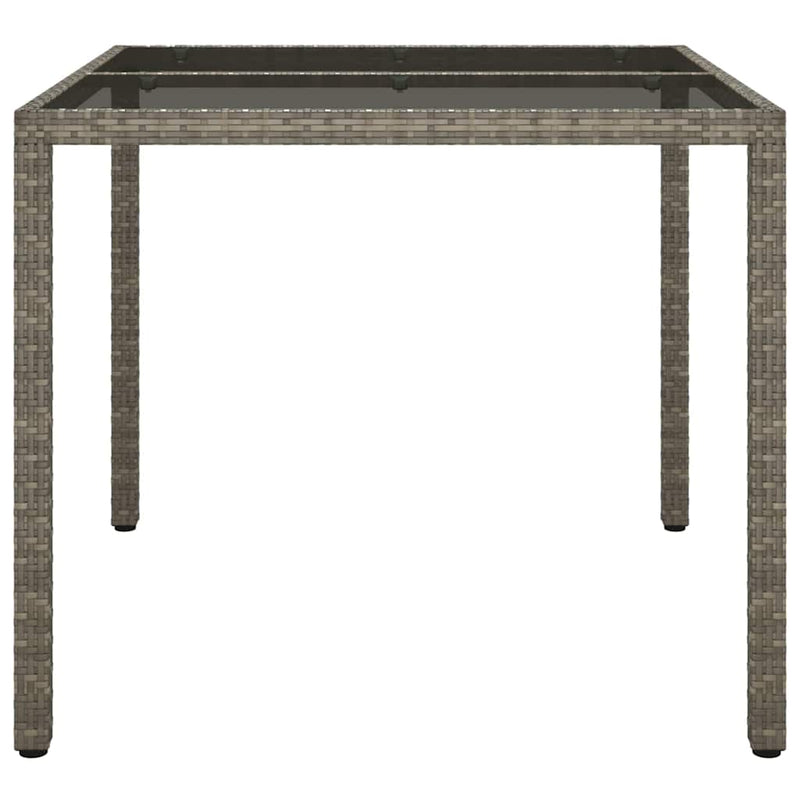vidaXL Kerti Étkezőasztal Szürke 90 x 90 x 75 cm Poli rattan