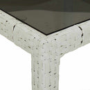 vidaXL Kerti Asztal Fehér 90 x 90 x 75 cm polirattan