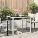 vidaXL Kerti Asztal Fehér 90 x 90 x 75 cm polirattan