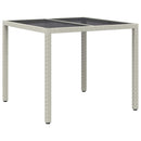 vidaXL Kerti Asztal Fehér 90 x 90 x 75 cm polirattan