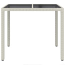 vidaXL Kerti Asztal Fehér 90 x 90 x 75 cm polirattan
