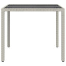 vidaXL Kerti Asztal Fehér 90 x 90 x 75 cm polirattan