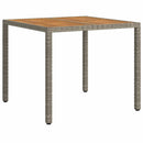 vidaXL Kerti Asztal Szürke 90 x 90 x 75 cm polirattan