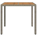 vidaXL Kerti Asztal Szürke 90 x 90 x 75 cm polirattan