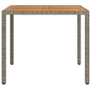 vidaXL Kerti Asztal Szürke 90 x 90 x 75 cm polirattan