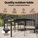 vidaXL Kerti Asztal Barna 150 x 90 x 75 cm polirattan