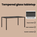 vidaXL Kerti Asztal Barna 150 x 90 x 75 cm polirattan