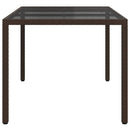 vidaXL Kerti Asztal Barna 150 x 90 x 75 cm polirattan