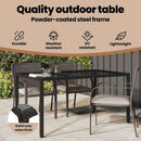 vidaXL Kerti Asztal Fekete 150 x 90 x 75 cm polirattan