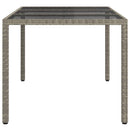 vidaXL Kerti Asztal Szürke 150 x 90 x 75 cm polirattan