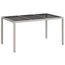 vidaXL Kerti Asztal Fehér 150 x 90 x 75 cm polirattan