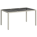 vidaXL Kerti Asztal Fehér 150 x 90 x 75 cm polirattan