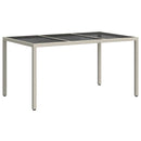 vidaXL Kerti Asztal Fehér 150 x 90 x 75 cm polirattan