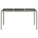 vidaXL Kerti Étkezőasztal Fehér 150 x 90 x 75 cm Poli rattan