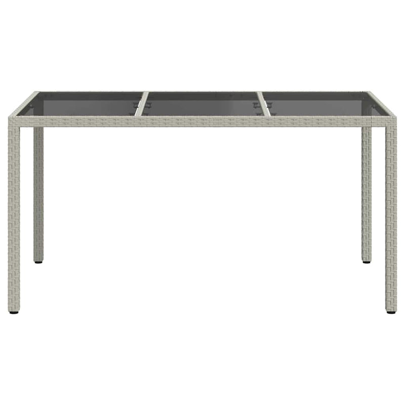 vidaXL Kerti Étkezőasztal Fehér 150 x 90 x 75 cm Poli rattan
