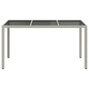 vidaXL Kerti Asztal Fehér 150 x 90 x 75 cm polirattan