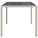 vidaXL Kerti Étkezőasztal Fehér 150 x 90 x 75 cm Poli rattan