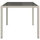 vidaXL Kerti Asztal Fehér 150 x 90 x 75 cm polirattan