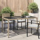 vidaXL Kerti Asztal Bézs 150 x 90 x 75 cm polirattan