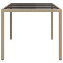 vidaXL Kerti Asztal Bézs 150 x 90 x 75 cm polirattan
