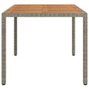 vidaXL Kerti Asztal Szürke 150 x 90 x 75 cm polirattan