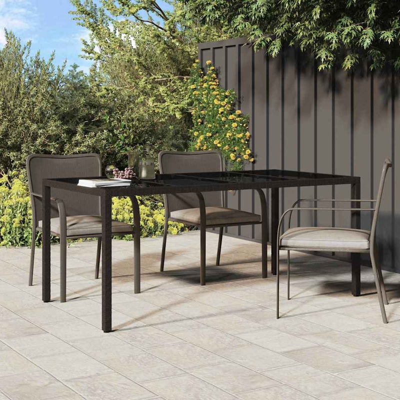 vidaXL Kerti Étkezőasztal Barna 190 x 90 x 75 cm Poli rattan