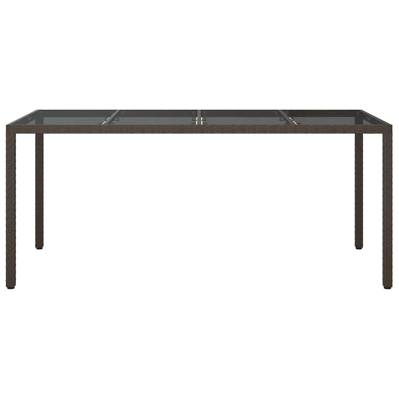 vidaXL Kerti Étkezőasztal Barna 190 x 90 x 75 cm Poli rattan