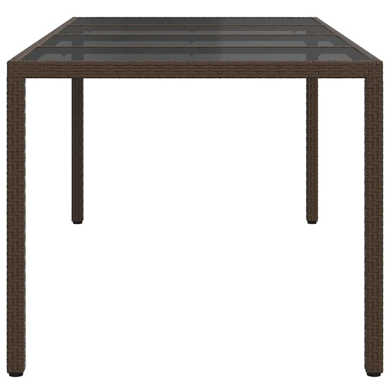 vidaXL Kerti Étkezőasztal Barna 190 x 90 x 75 cm Poli rattan