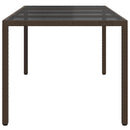 vidaXL Kerti Asztal Barna 190 x 90 x 75 cm polirattan