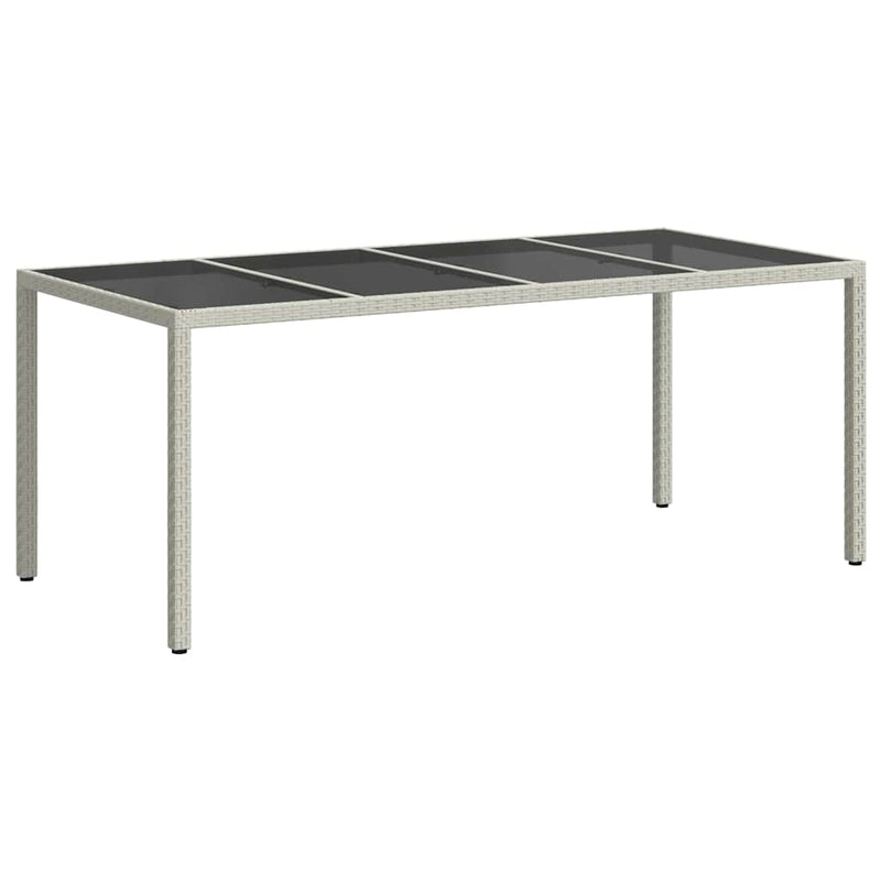 vidaXL Kerti Étkezőasztal Fehér 190 x 90 x 75 cm Poli rattan