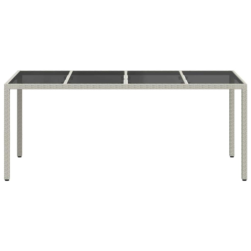 vidaXL Kerti Étkezőasztal Fehér 190 x 90 x 75 cm Poli rattan