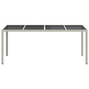 vidaXL Kerti Asztal Fehér 190 x 90 x 75 cm polirattan