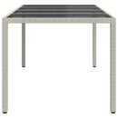 vidaXL Kerti Asztal Fehér 190 x 90 x 75 cm polirattan