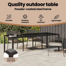 vidaXL Kerti Asztal Barna 250 x 100 x 75 cm polirattan