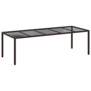 vidaXL Kerti Asztal Barna 250 x 100 x 75 cm polirattan