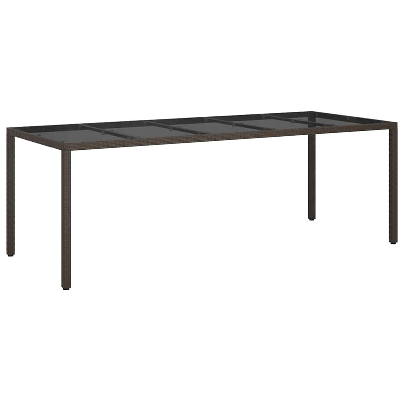 vidaXL Kerti Étkezőasztal Barna 250 x 100 x 75 cm Poli rattan
