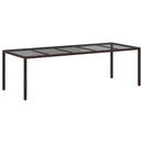 vidaXL Kerti Asztal Barna 250 x 100 x 75 cm polirattan