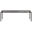 vidaXL Kerti Asztal Barna 250 x 100 x 75 cm polirattan