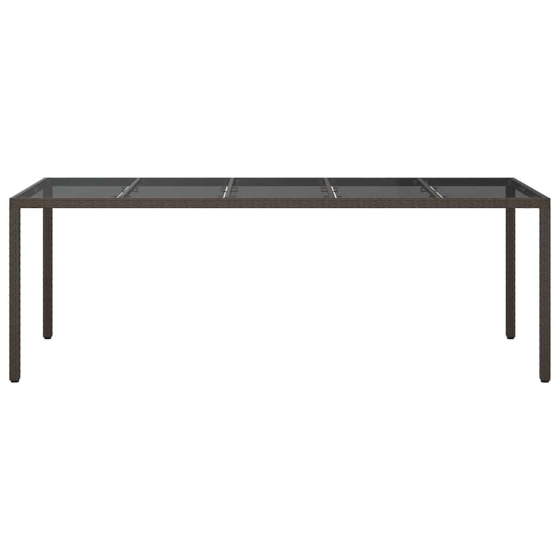 vidaXL Kerti Étkezőasztal Barna 250 x 100 x 75 cm Poli rattan