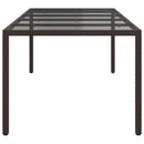 vidaXL Kerti Asztal Barna 250 x 100 x 75 cm polirattan