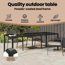 vidaXL Kerti Asztal Tiszta fekete 250 x 100 x 75 cm polirattan