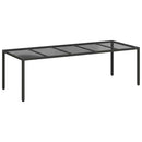 vidaXL Kerti Asztal Tiszta fekete 250 x 100 x 75 cm polirattan